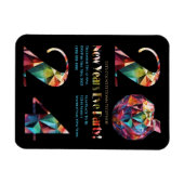 Oud en Nieuw Feest Uitnodiging-Kleurrijk- Magneet (Horizontaal)