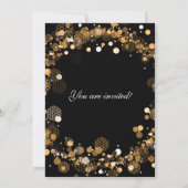 Oud en Nieuw Feestelijke Krans Goud Kaart (Achterkant)