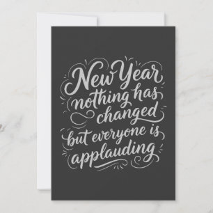 Oud en nieuw grapquote feestdagenkaart