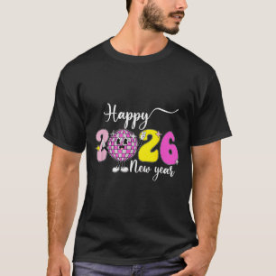 Oud en Nieuw Hallo 2026 Gelukkig Nieuwjaar 2026 Di T-shirt