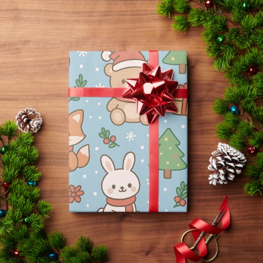 Oud en nieuw in het bos cadeaupapier (Feestdagen Geschenken)