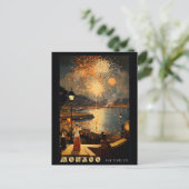 Oud en Nieuw in Monaco Briefkaart (Staand voorkant)