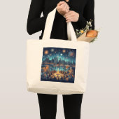 Oud en Nieuw in New York City Grote Tote Bag (Voorkant (product))