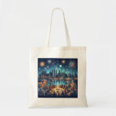 Oud en Nieuw in New York City Tote Bag (Voorkant)