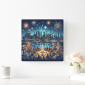 Oud en Nieuw in New York City Vierkante Klok (Huis)