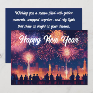 Oud en Nieuw in volle bloei Feestdagenkaart