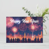 Oud en nieuw in volle bloei feestdagenkaart (Staand voorkant)