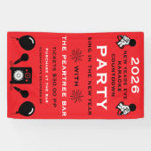 Oud en Nieuw Karaoke Countdown Spandoek (Horizontaal)