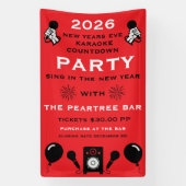Oud en Nieuw Karaoke Countdown Spandoek (Verticaal)
