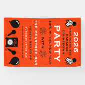 Oud en Nieuw Karaoke Countdown Spandoek (Horizontaal)