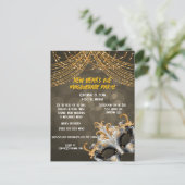 Oud en Nieuw Masquerade Party Feestdagenkaart (Staand voorkant)