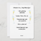 Oud en nieuw met champagne feestdagenkaart (Achterkant)