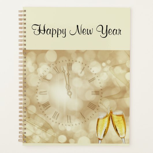 Oud en nieuw met champagneglazen planner (Voorkant)