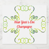 Oud en Nieuw Mousserende Wijn Label Sparkling Wijnetiket (Enkel label)