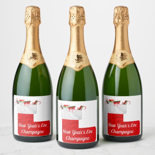 Oud en Nieuw Mousserende Wijn Label Sparkling Wijnetiket (Flessen)