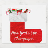 Oud en Nieuw Mousserende Wijn Label Sparkling Wijnetiket (Enkel label)