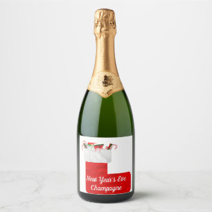 Oud en Nieuw Mousserende Wijn Label Sparkling Wijnetiket