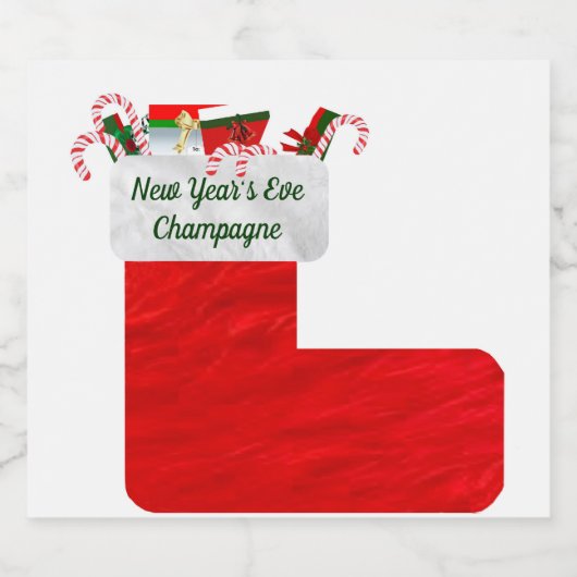 Oud en Nieuw Mousserende Wijn Label Sparkling Wijnetiket (Enkel label)