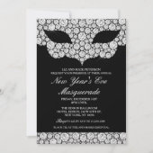 Oud en Nieuw NYE Masquerade Party Uitnodiging (Voorkant)