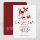 Oud en Nieuw Open Cocktail Party Kaart (Voorkant / Achterkant)