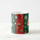 Oud en nieuw print, beer, kerstboom, vos, vogel, koffiemok (Center)