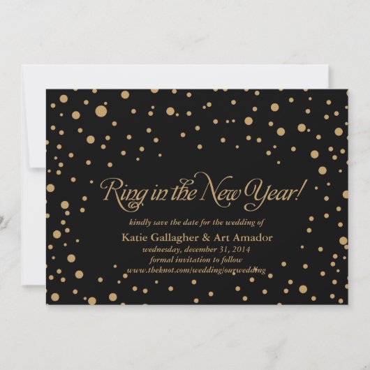 Oud en Nieuw Save the Date Aankondiging (Voorkant)