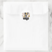 Oud en Nieuw Tellen Eerste Verjaardag Ronde Sticker (Tas)