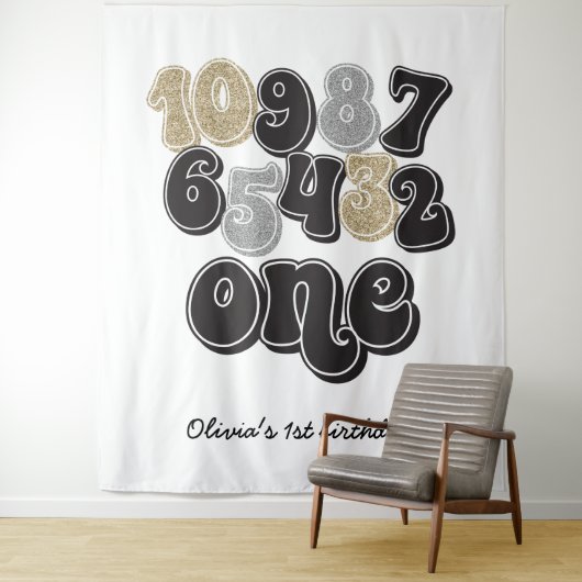 Oud en Nieuw Tellen tot Eerste Verjaardag Wandkleed (In situ)