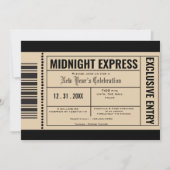 Oud en Nieuw Ticket Uitnodigingen Feest (Voorkant)