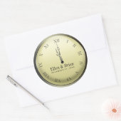 Oud en Nieuw Trouwstickers Ronde Sticker (Envelop)