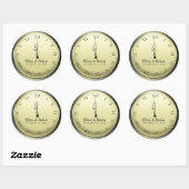 Oud en Nieuw Trouwstickers Ronde Sticker (Vel)