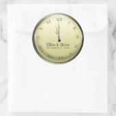 Oud en Nieuw Trouwstickers Ronde Sticker (Tas)