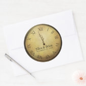 Oud en Nieuw Trouwstickers Ronde Sticker (Envelop)