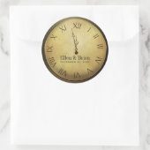 Oud en Nieuw Trouwstickers Ronde Sticker (Tas)