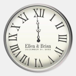 Oud en Nieuw Trouwstickers Ronde Sticker