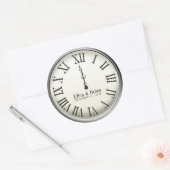 Oud en Nieuw Trouwstickers Ronde Sticker (Envelop)