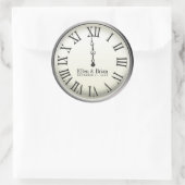 Oud en Nieuw Trouwstickers Ronde Sticker (Tas)