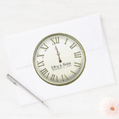 Oud en Nieuw Trouwstickers Ronde Sticker (Envelop)