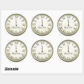 Oud en Nieuw Trouwstickers Ronde Sticker (Vel)