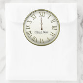 Oud en Nieuw Trouwstickers Ronde Sticker (Tas)