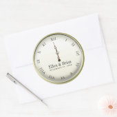 Oud en Nieuw Trouwstickers Ronde Sticker (Envelop)