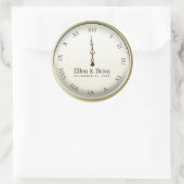 Oud en Nieuw Trouwstickers Ronde Sticker (Tas)