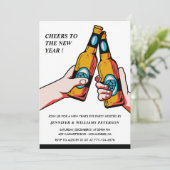 Oud en nieuw uitnodiging Bier Merry (Staand voorkant)