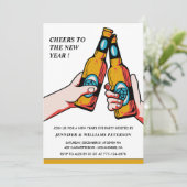 Oud en nieuw uitnodiging Bier Merry (Staand voorkant)