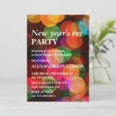 Oud en nieuw uitnodiging Kleurrijk Confetti Glitte (Staand voorkant)