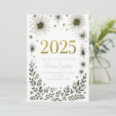 Oud en Nieuw Uitnodiging – Luxe Zwart & Goud De (Staand voorkant)