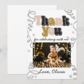 Oud en Nieuw Verjaardag Bedankt Fotokaart (Voorkant / Achterkant)