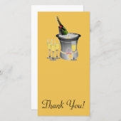 Oud en nieuw vieren bedankkaart (Voorkant / Achterkant)