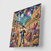 Oud en Nieuw-viering El Año Viejo Vierkante Klok (Hoek)