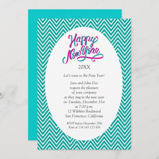 Oud en Nieuw-vieringen Kaart (Voorkant / Achterkant)